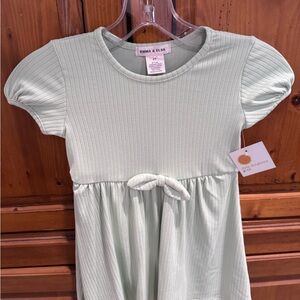 Emma & Elsa Mint Green Kids Casual Dress